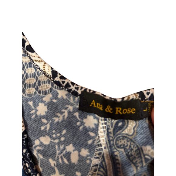 Boho Ana & Rose Paisley Bandana Print Tank Dress - Size L - Picture 2 of 3